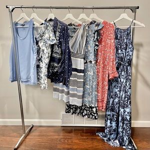 Ann Taylor Spring Prints Set Lot- M/L 8/10 Dress